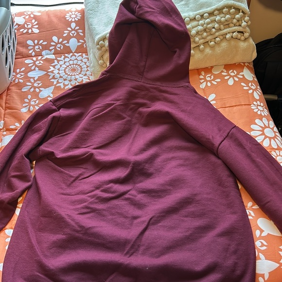 Women's Burgundy Hoodie - Picture 2 of 3